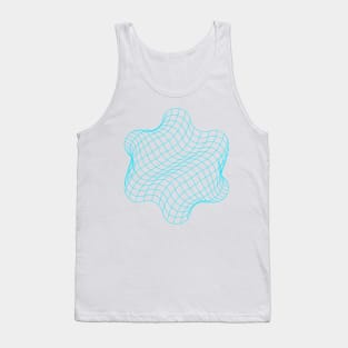 blue star wave grid Tank Top